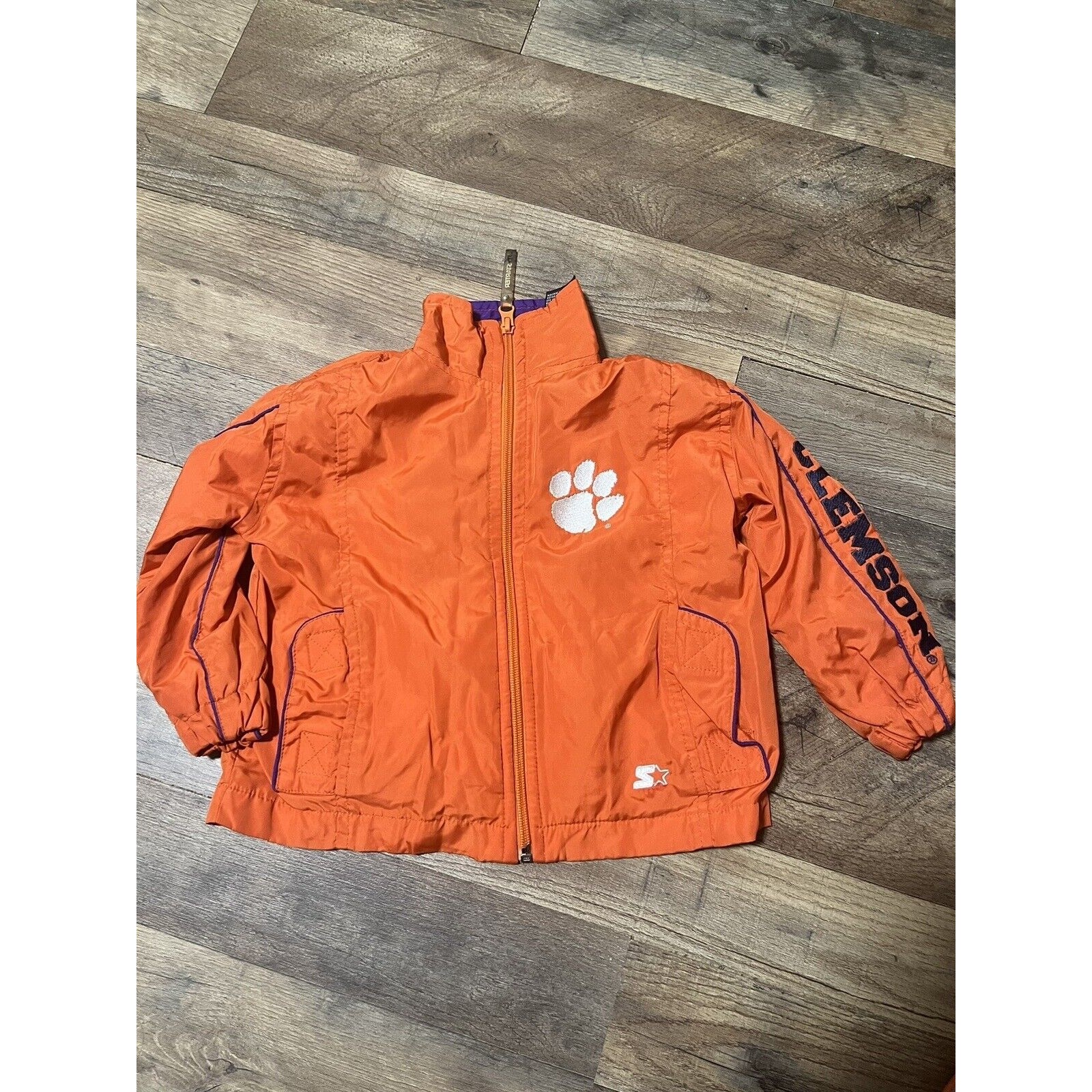 Vintage Starter Toddler Sz 24 Months Clemson Tigers Football Track Jacket